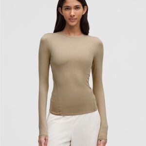 Women's Tan Long Sleeve Top
